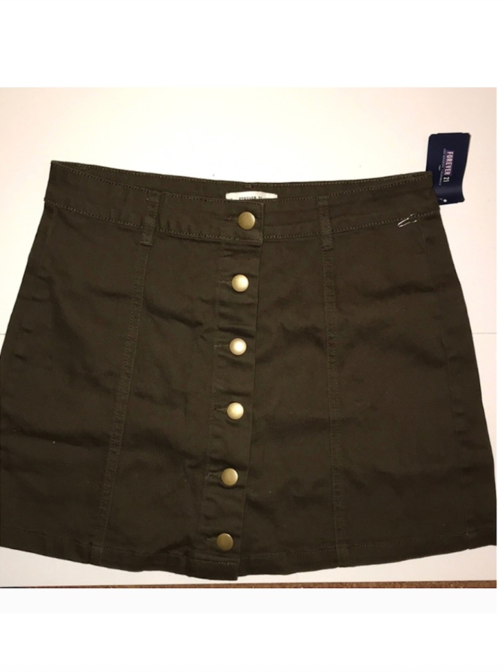 2/$10🎁 New Brown/Green Skirt Button Down Skirt
